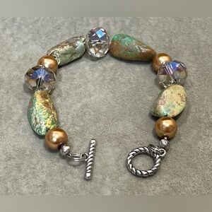 Handcrafted Stone & Bead Bracelet